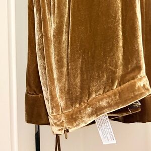Massimo Dutti Gold Velvet pants